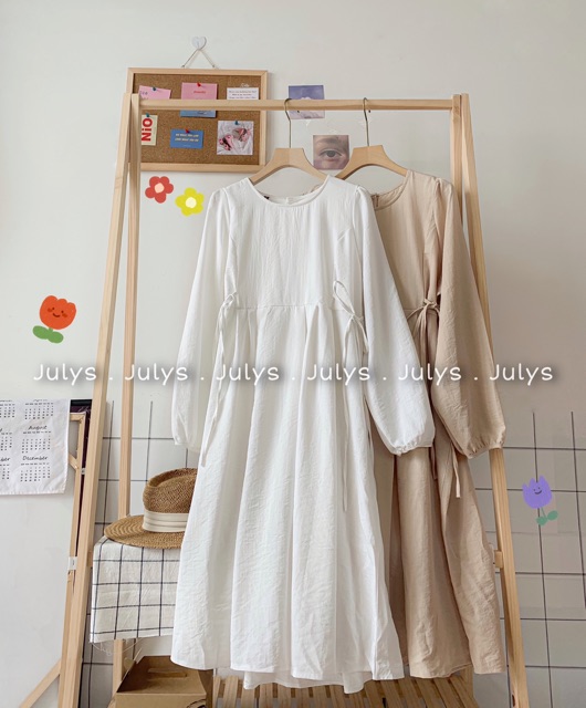 [Mã FAGREEN1505 giảm 10% tối đa 30K đơn 99K] Váy babydoll buộc nơ eo (ảnh thật kèm video cận cảnh) | BigBuy360 - bigbuy360.vn