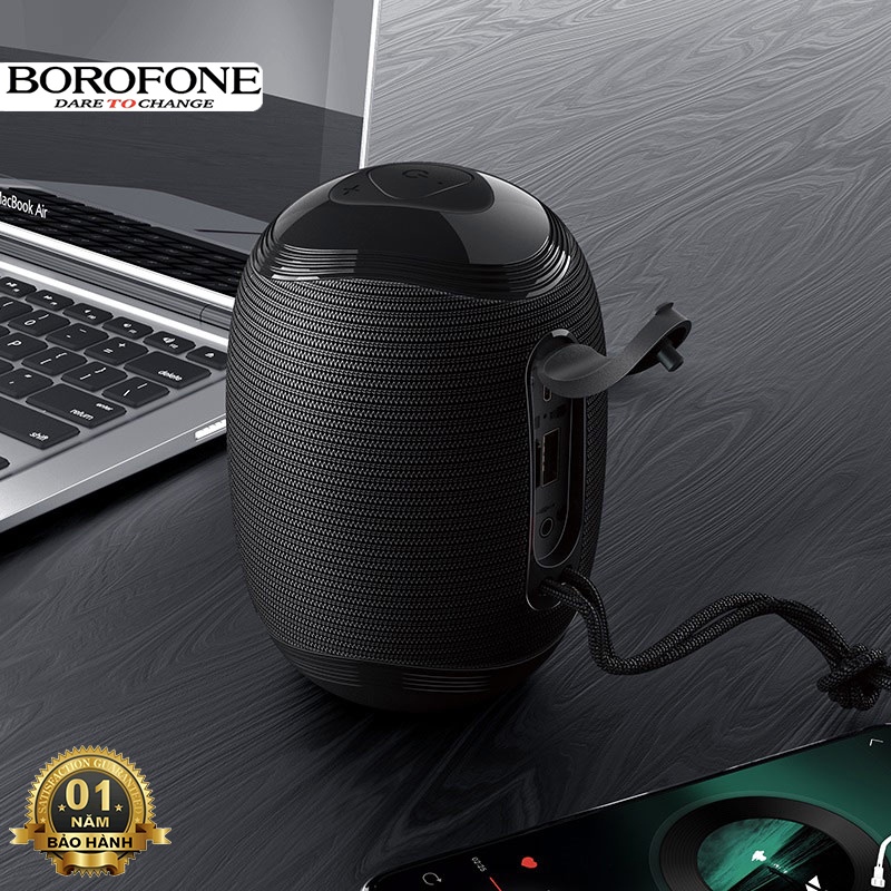 Loa Bluetooth Borofone BR6 nhỏ gọn Bass mạnh mẽ, to rõ, hỗ trợ di động không dây 5.0 kết nối 2 loa cùng lúc - Chính hãng