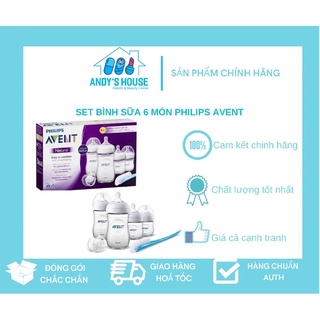 Set Bộ Bình Sữa Phillips Avent Natural 6 món