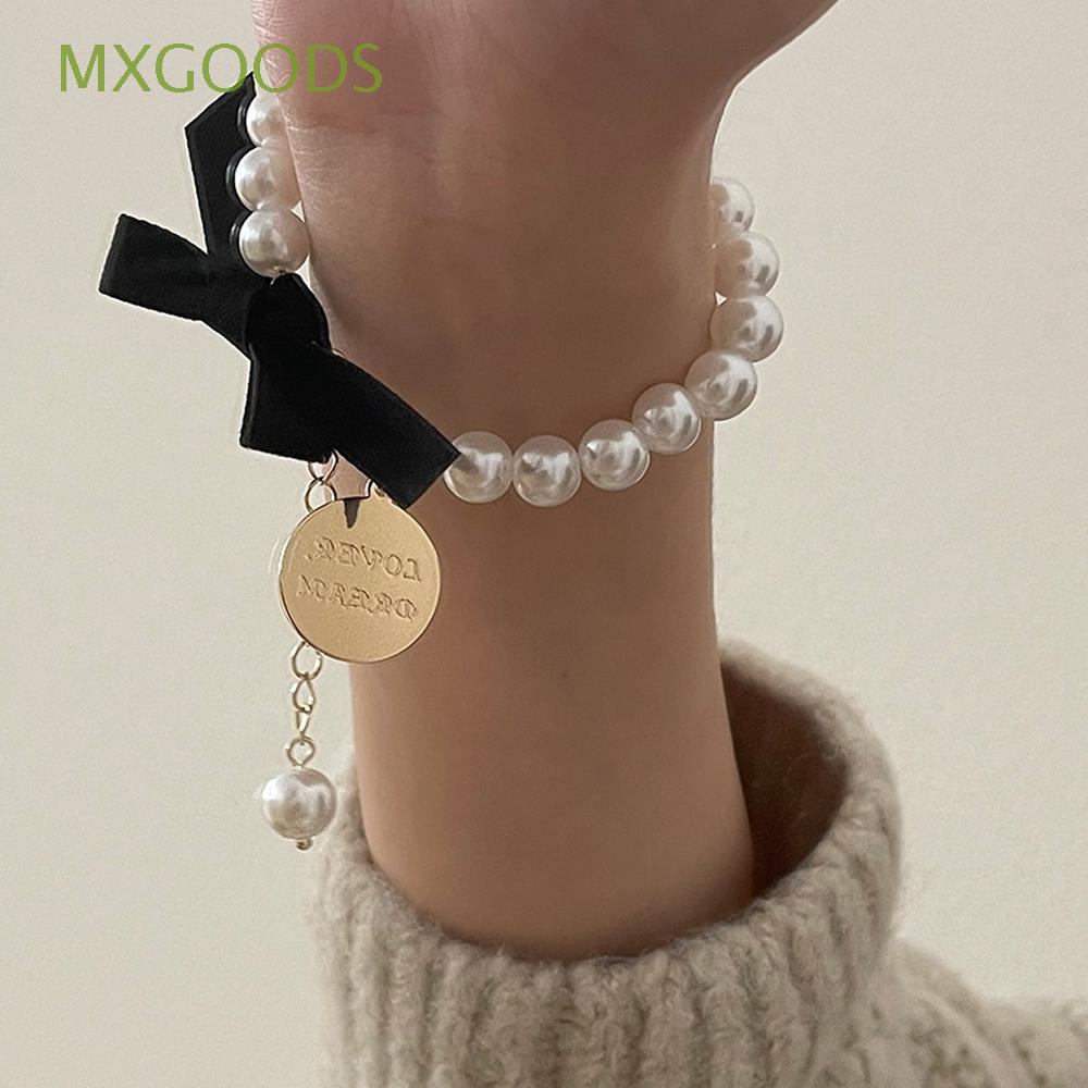 Vòng Đeo Tay Đính Ngọc Trai Giả Thời Trang Cho Nữ