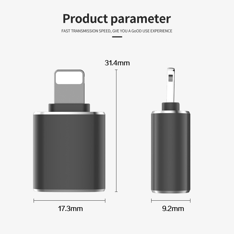 Đầu chuyển đổi ANKNDO OTG Lightning USB 3.0 thích hợp cho i/Pad iP 7 8 X XR 11 Pro XS Max 12