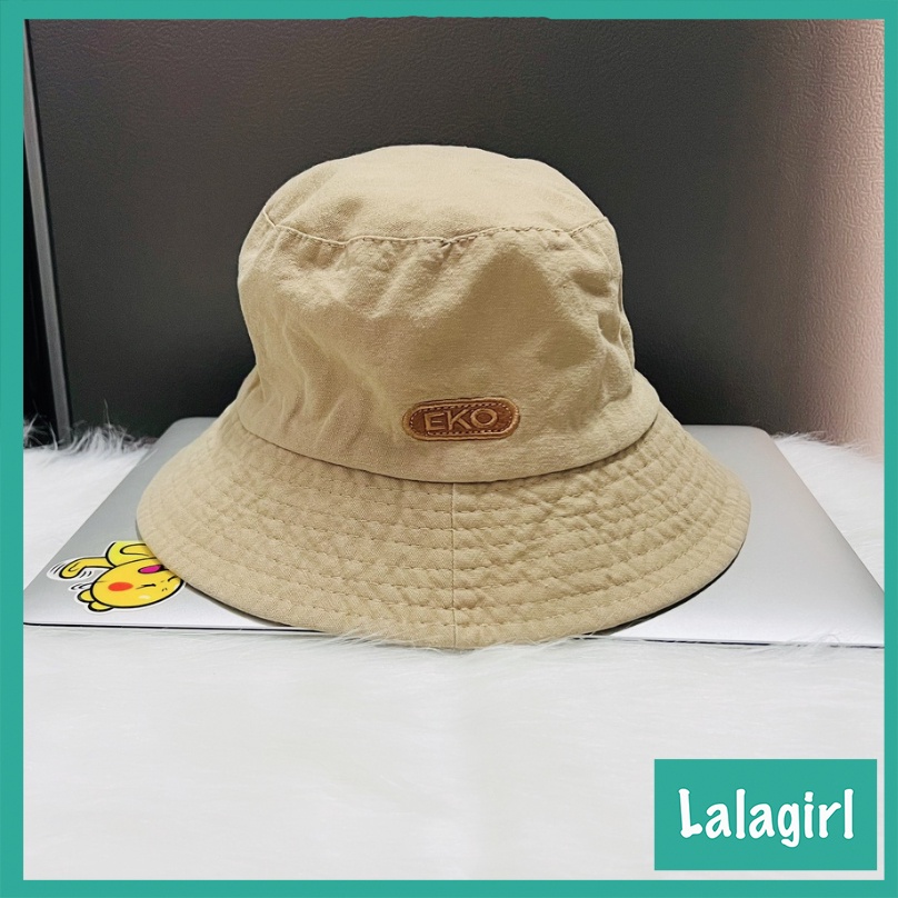 Mũ Bucket Vành Cụp, Nón Tai Bèo Thêu EKO Chất Kaki Thô Cao Cấp