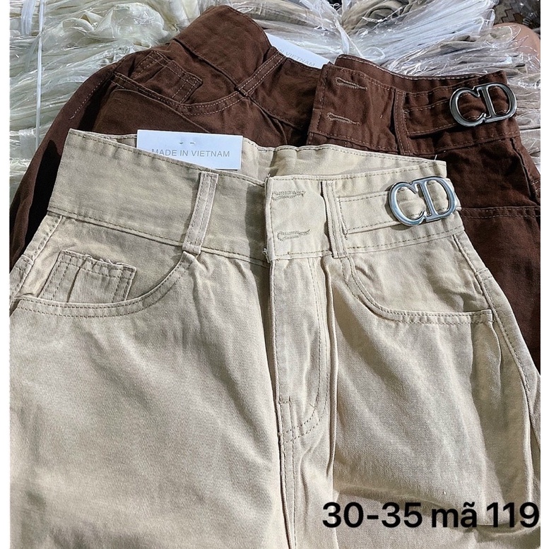BIGSIZE (30-35) QUẦN BAGGY KAKI 2 NÚT VNXKFREESHIP Size Lớn Ms 119