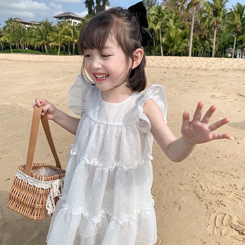 [Babycat] Hàng Có Sẵn Đầm Mỏng Dáng Rộng Phong Cách Nhật Bản Hàn Quốc Thời Trang Mùa Hè Ngọt Ngào Kiểu Hàn Quốc Dành Cho Bé Gái