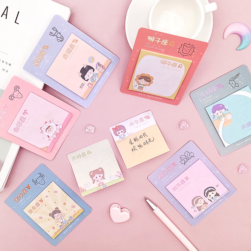Giấy Ghi Chú Họa Tiết Hoạt Hình Dễ Thương Phong Cách Hàn Quốc