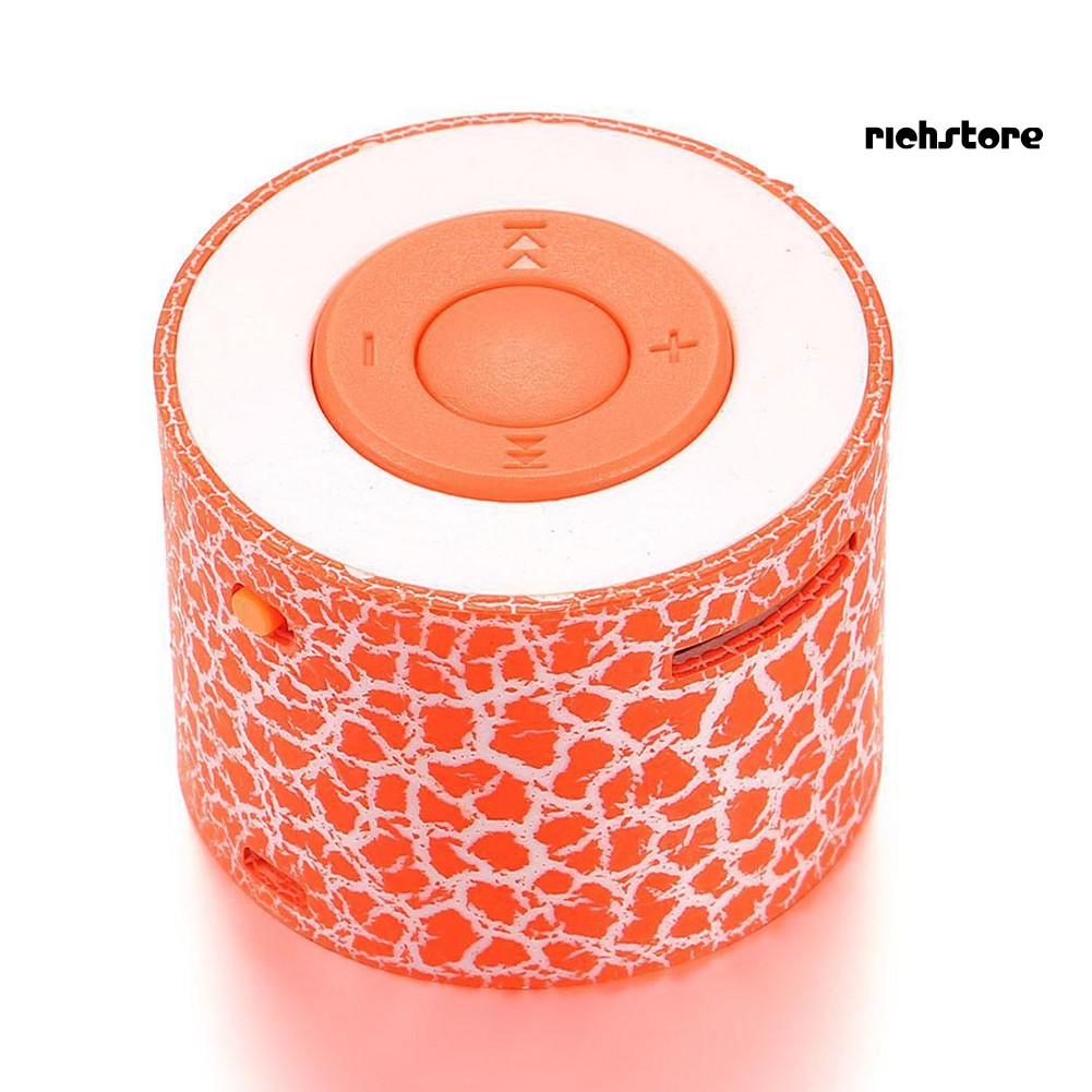 【Ready stock】 3.5mm Plastic Portable USB Crack Pattern Mini Stereo Speaker Sports Wireless MP3