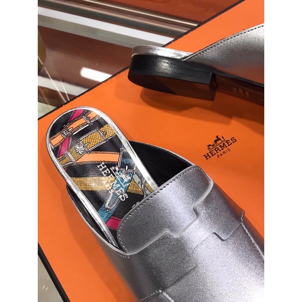 Giày sục nữ thương hiệu Hermes Catena HM da thật cao cấp mẫu mới
