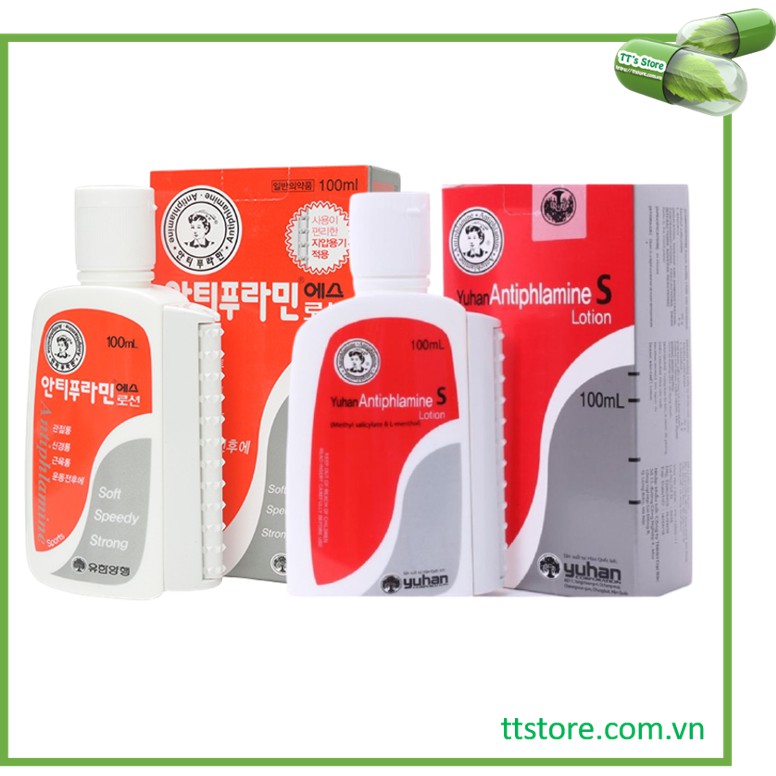 Dầu nóng Hàn Quốc Yuhan Antiphlamine S Lotion (Chai 100ml) - Dầu xoa bóp, Antiplamine, Antiplamine