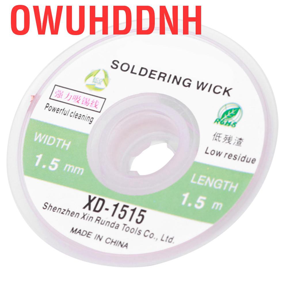 Owuhddnh 2 Set Solder Wick Remover Desoldering Sucker Cable Low Residue No‑Cleaning New