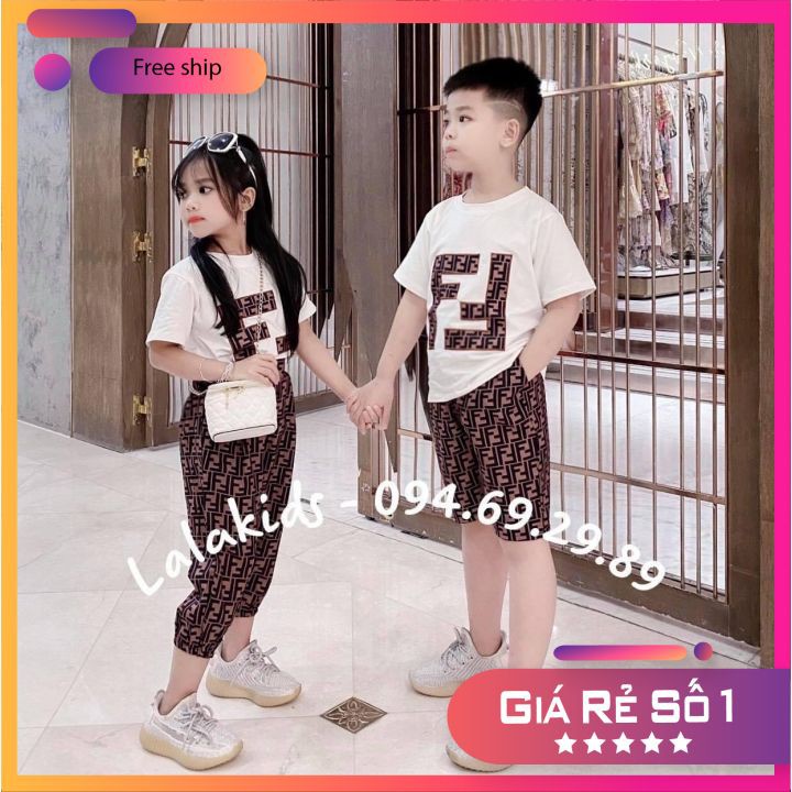 [SIÊU HOT] Set couple FENDI cực chất cho bé trai và bé gái