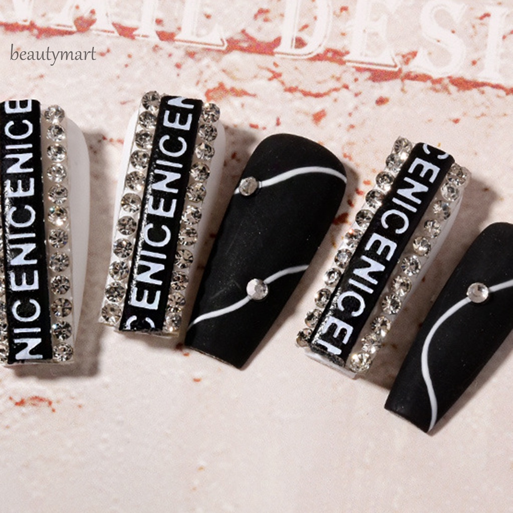 [Hàng mới về] Miếng dán trang trí móng tay in họa tiết chữ cá tính