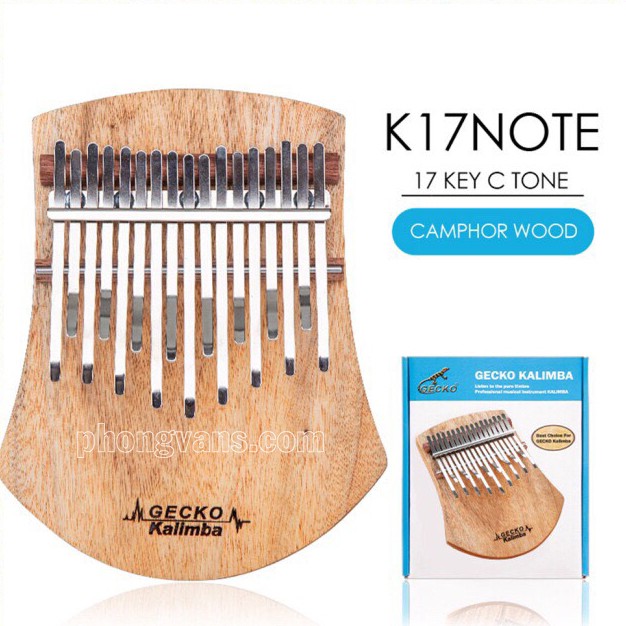 Đàn kalimba 17 phím Gecko kích thước 30x148x185mm