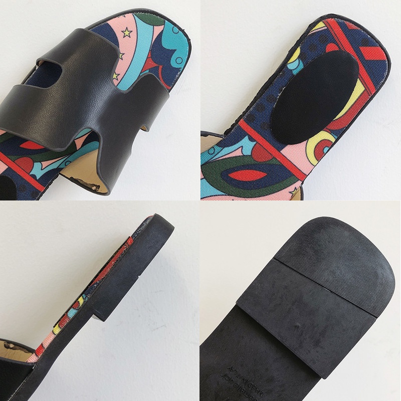 Big Size 35-41 Dép Sandal Đế Bằng Thời Trang Mùa Hè 02182 Dành Cho Nữ