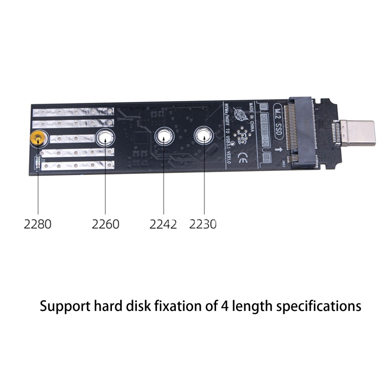 Đầu Đọc Thẻ Nhớ Chuyển Đổi M.2 NVME Sang USB 3.1 Type-C 1000MB / s