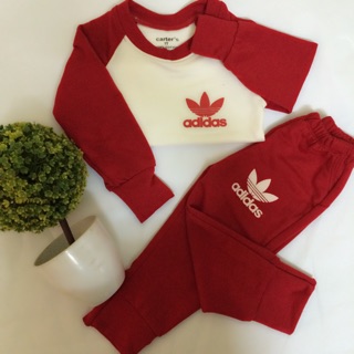 Bộ nỉ adidas màu đỏ