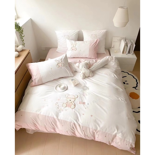 BỘ CHĂN GA GỐI ĐŨI KID TEDDY BEAR CAO CẤP
