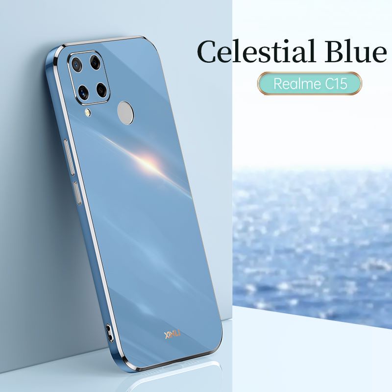 Realme Ốp Điện Thoại Mạ Điện Chống Sốc Chống Va Đập Cho Realme 5 5i 6i 7i 8 8Pro C12 C15 C21Y C25 C25Y XT X2