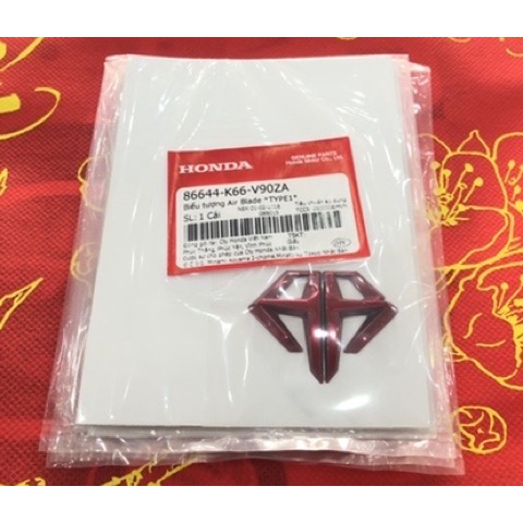 Logo AB AirBlade đỏ trắng 2016-2019 Zin Honda chính hãng