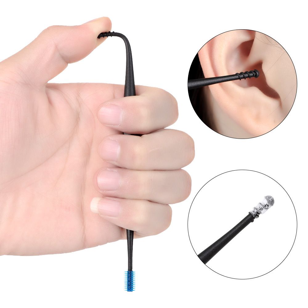 [Hàng mới về] Dụng cụ lấy ráy tai bằng silicon mềm thiết kế hai đầu an toàn tiện dụng