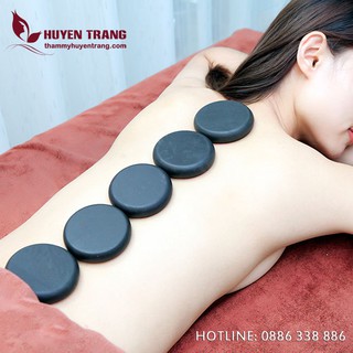 Đá Nóng Massage Body Đả Thông Kinh Lạc Oval 8x6cm Tròn 8x8cm Thẩm Mỹ Huyền Trang