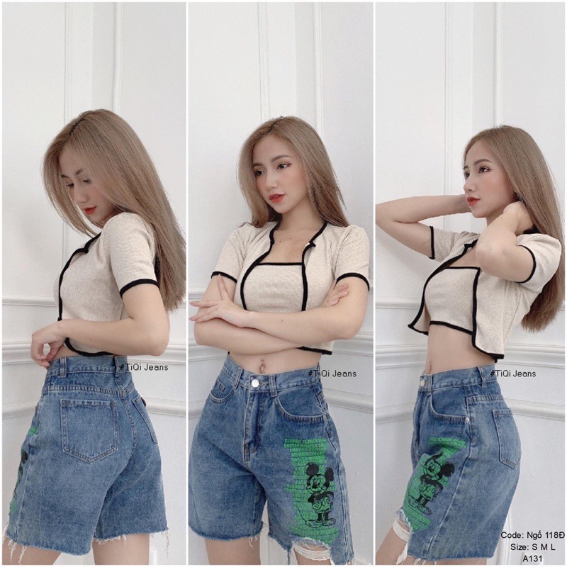 [FreeShip] Set áo gân viền kèm áo ống croptop bộ 2 sản phẩm vải thun 4 chiều Free Size 40-53kg dành cho nữ cá tính sexy