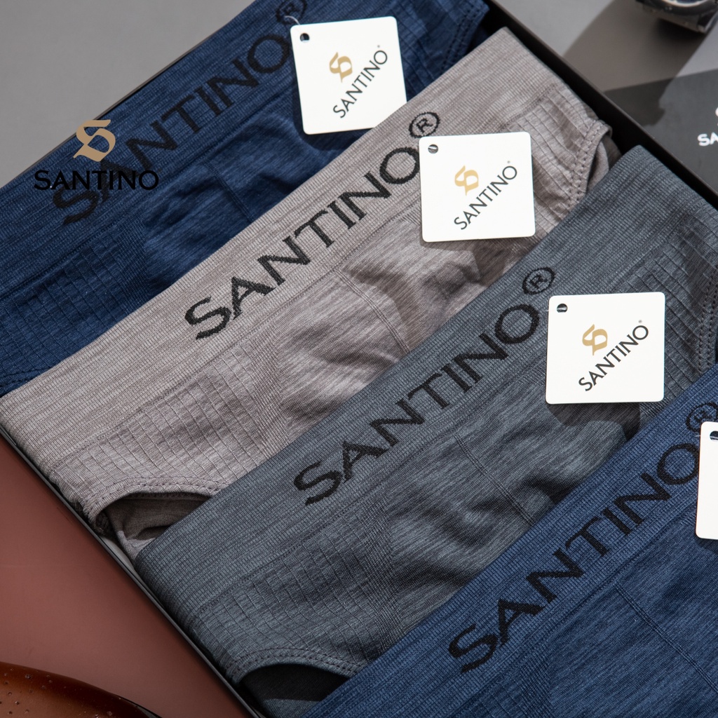 Combo 2, 3, 4 Quần lót nam tam giác KHÁNG KHUẨN SANTINO co giãn, thông thoáng