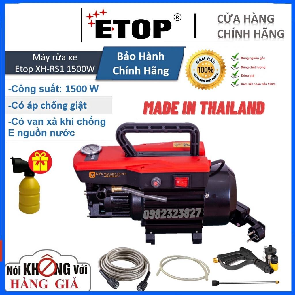 Máy Rửa Xe | Máy Xịt Rửa Xe Gia Đình ETOP XH-RS1B | 1500w Có Áp Chống Giật+Van xả khí ( Hàng Chuẩn)