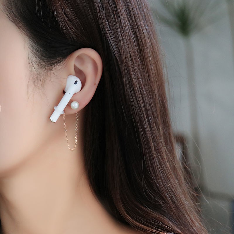 Bông Tai Chống Rơi Chống Mất Có Dây Đeo Chuỗi Ngọc Trai Dành Cho Airpods 2