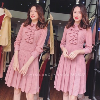 Đầm chấm bi tay dài " pheonix shop "