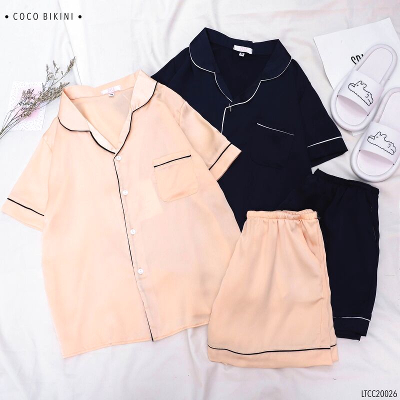 𝑪𝑶𝑪𝑶 𝑩𝑰𝑲𝑰𝑵𝑰 Bộ Đồ Ngủ - Đồ Mặc Nhà Lụa Satin ( LTCC20026 ) | BigBuy360 - bigbuy360.vn