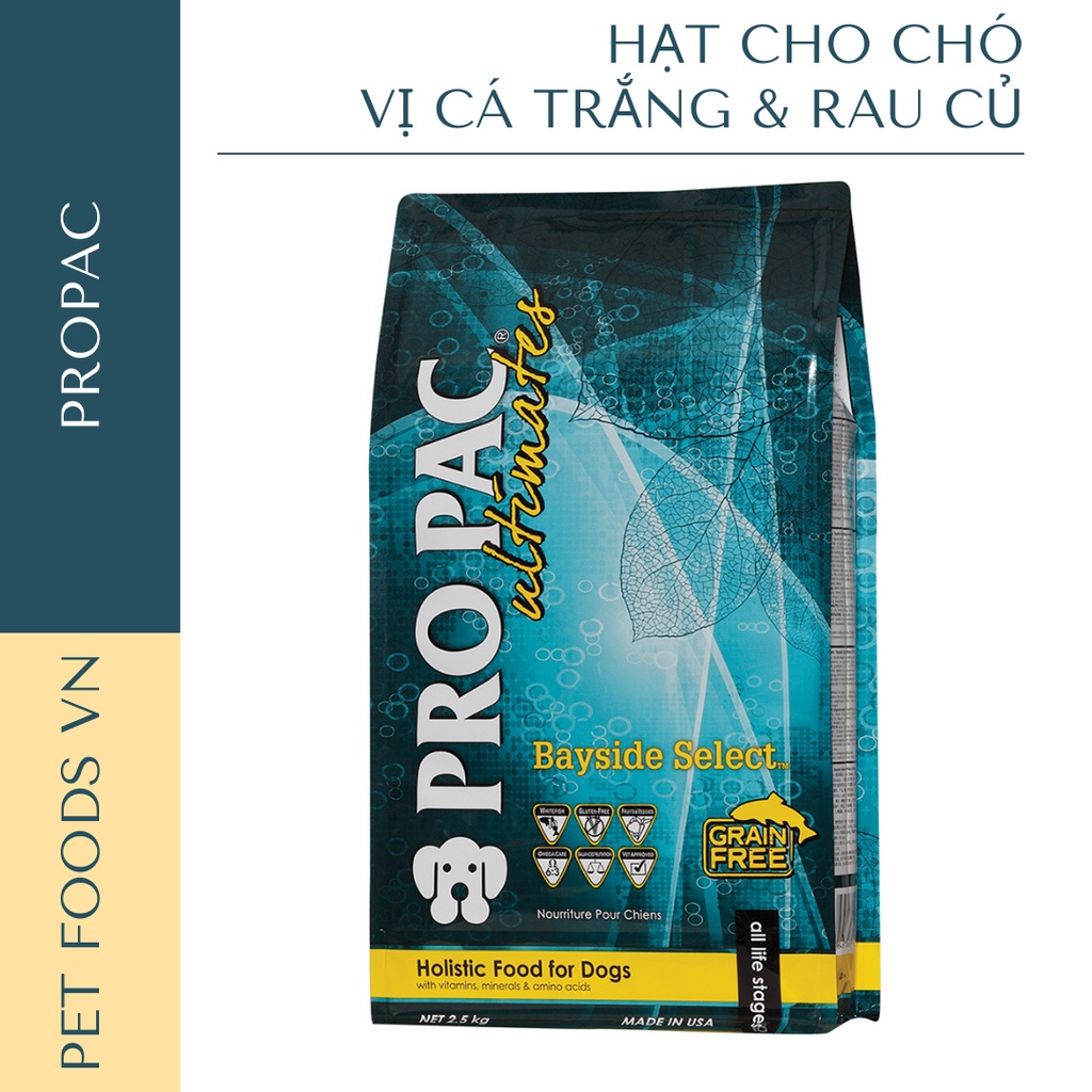 Hạt cho chó PROPAC Bayside Select 12kg vị Cá Trắng &amp; Rau Củ