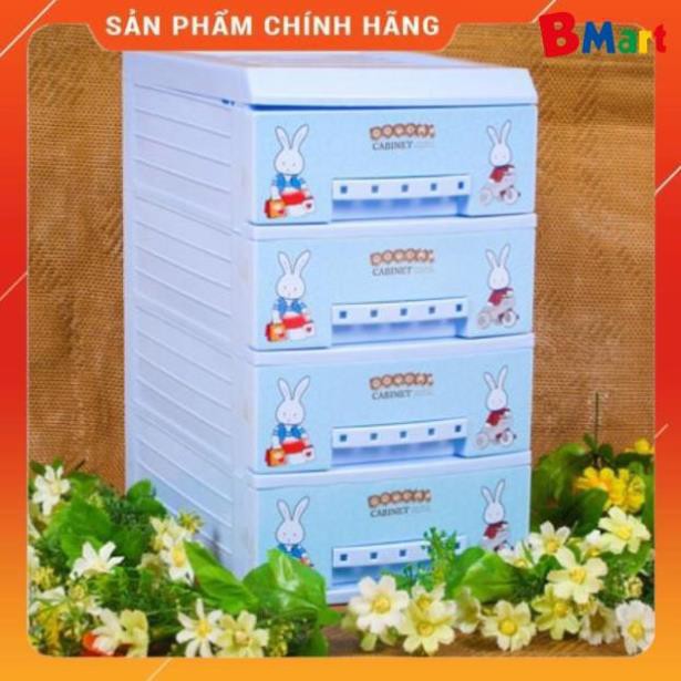 [FreeShip] Tủ nhựa mini 4 tầng Doremi Song Long ( giao mầu ngẫu nhiên) - không đựng được quần áo  - BM