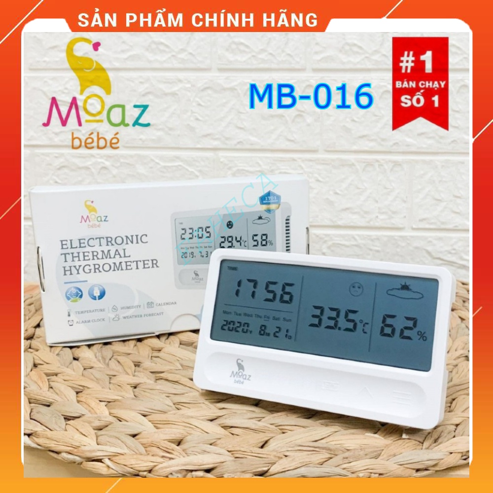 Nhiệt ẩm kế đa năng MOAZ BÉ BÉ MB-027  - Thương hiệu Việt Nam - Bảo hành chính hãng 12 tháng