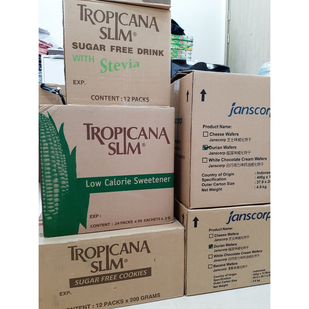 Hộp 50 Gói Đường Bắp Ăn Kiêng Diabetics Thương Hiệu Tropicana Slim - Nhập Khẩu Indonesia