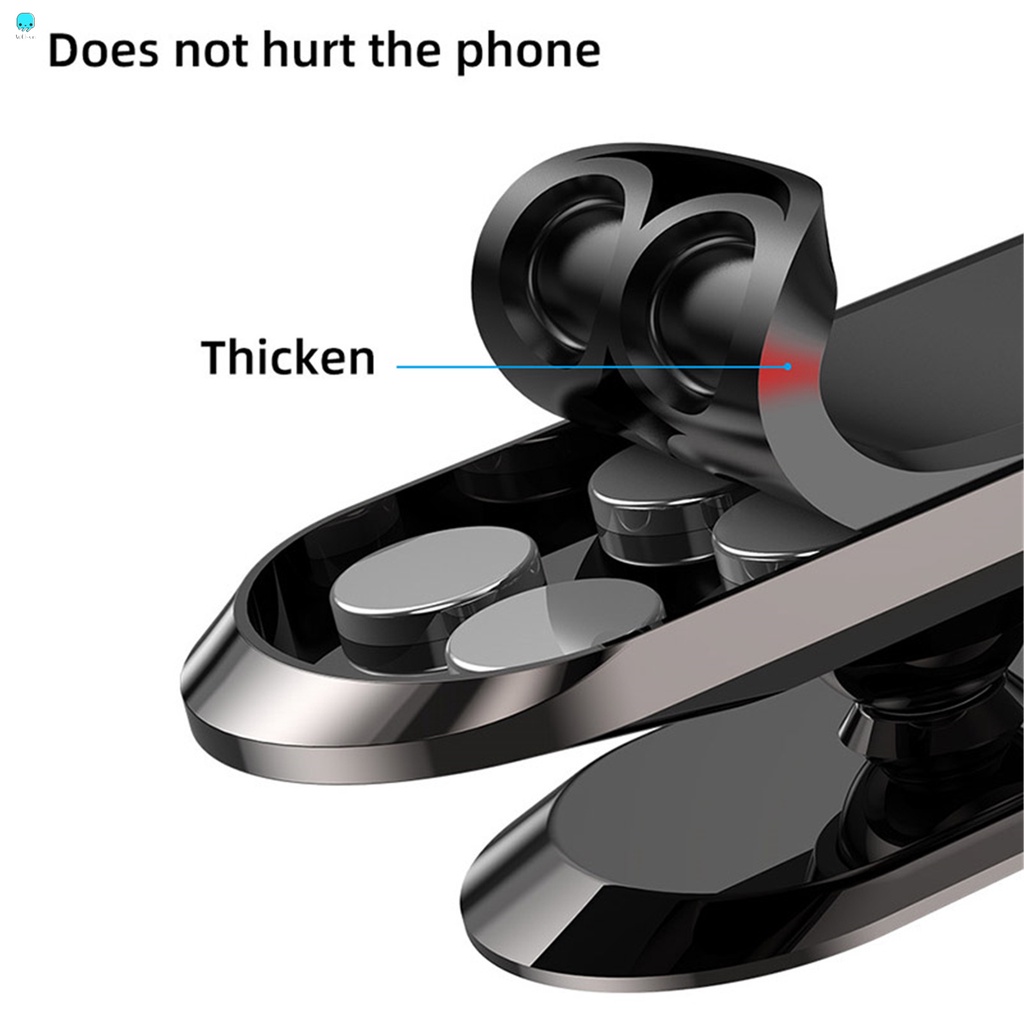 Giá đỡ điện thoại xoay 360 độ với 8 nam châm thông dụng cho xe ô tô