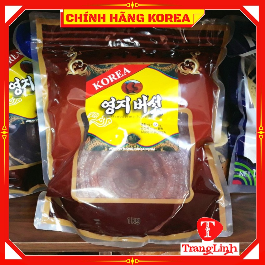 Nấm linh chi hàn quốc chính hãng - Nấm nâu đỏ 1kg giúp thải độc gan, thanh lọc cơ thể - tranglinhkorea