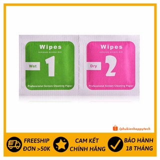 Miếng giấy lau màn hình điện thoại 1 và 2 - HappyTech