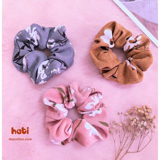 Dây cột tóc SCRUNCHIES hot trend mã S4 - Kẹp tóc Handmade HATI
