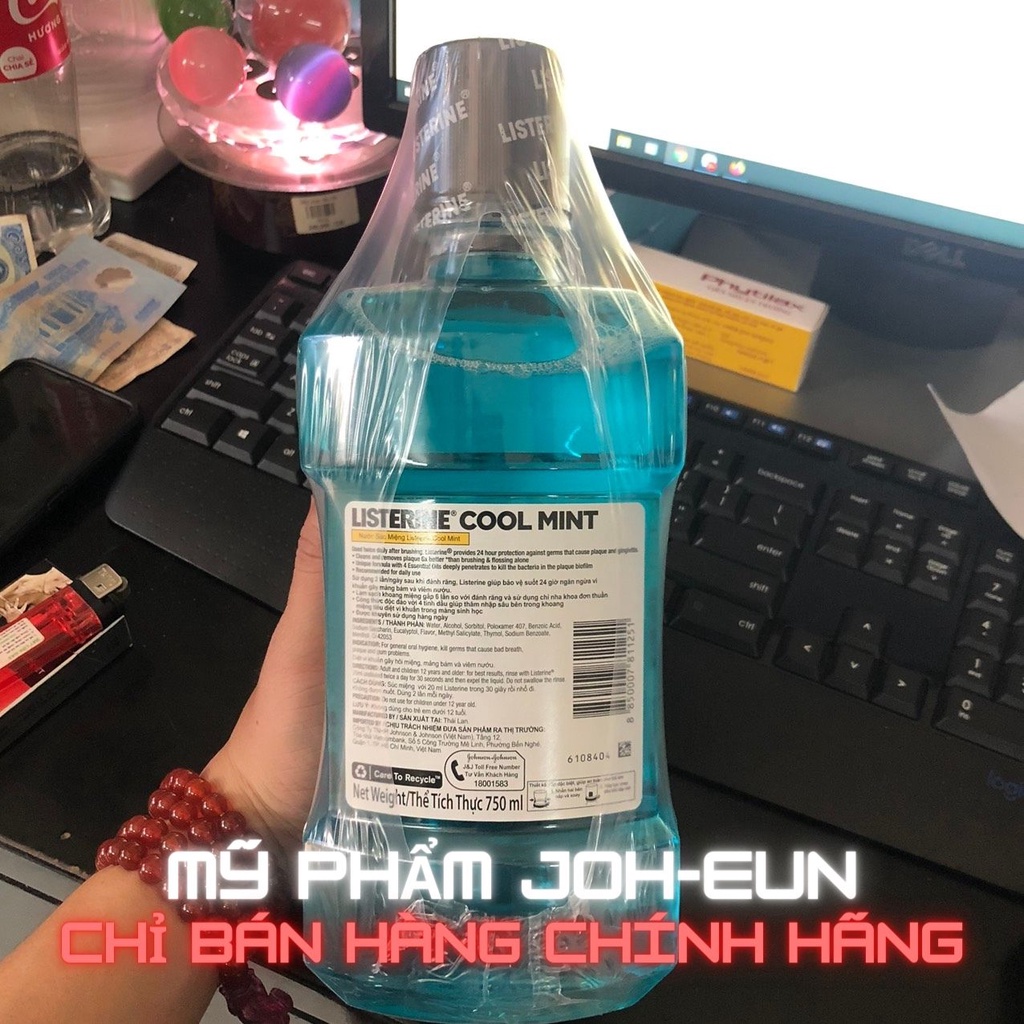 Nước Súc Miệng Bạc Hà Listerine 750ml (Hàng công ty sản xuẩt tại Thái)