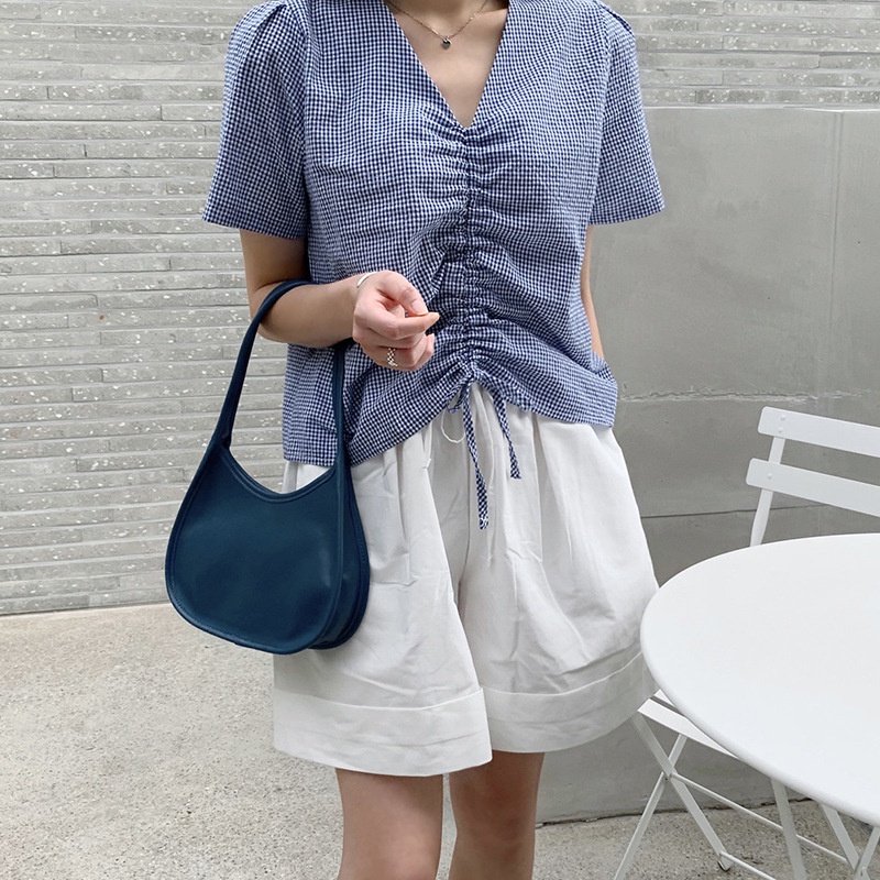 IELGY Túi Xách Nữ Kiểu Dáng Đơn Giản Màu Trơn Ngọt Ngào