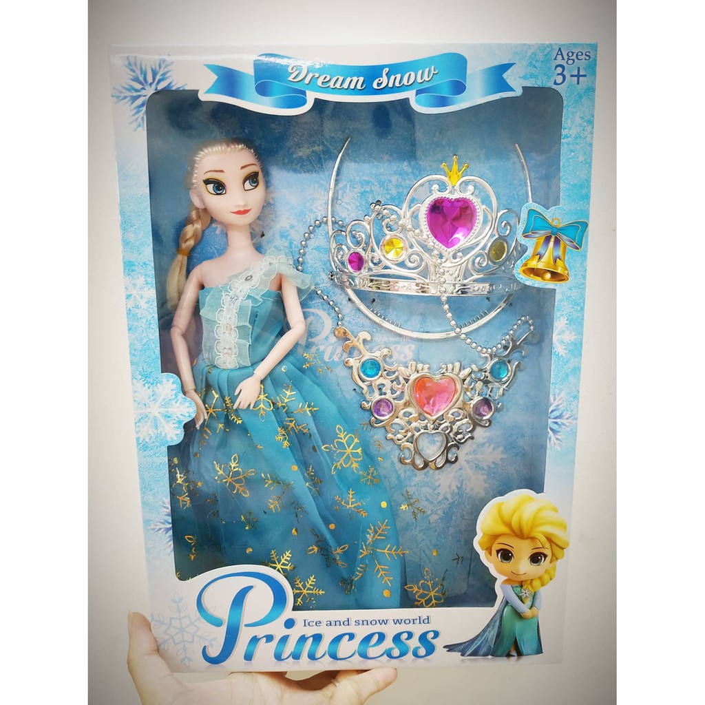 Đồ chơi búp bê Nữ hoàng băng giá Elsa Frozen có khớp thay đổi tư thế linh hoạt kèm phụ kiện dự dạ hội (mẫu ngẫu nhiên)