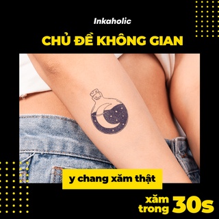 💛 [Chủ đề Không gian] 🌠 Hình xăm dán tạm thời Inkaholic 15 ngày, xăm trong 1 phút, chống nước 100%