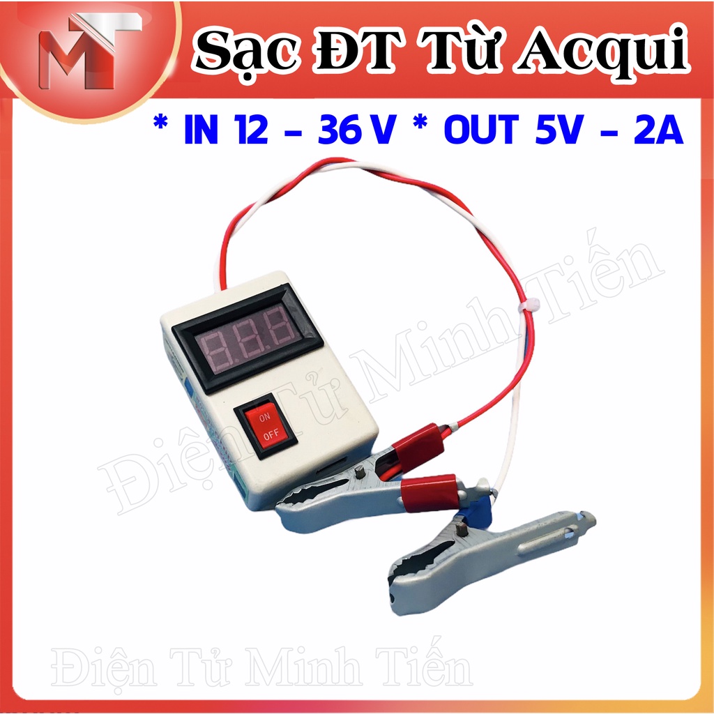 Bộ Sạc Điện Thoại Từ Bình Xe Máy