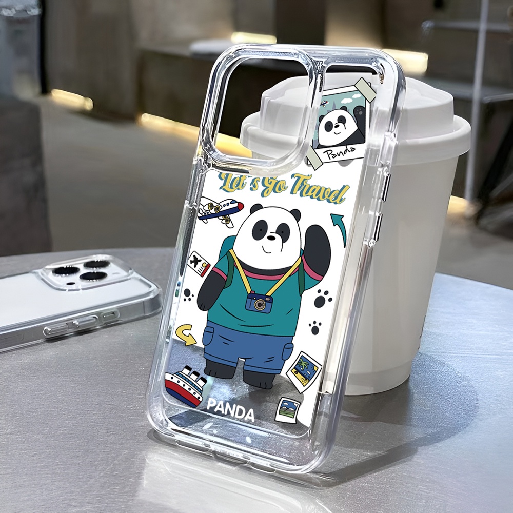 Ốp Điện Thoại Trong Suốt Hình Gấu Trúc Cho iphone 14 Pro Max Plus 13 11 12 7Plus X XR XS Max 7 8 SE 2020