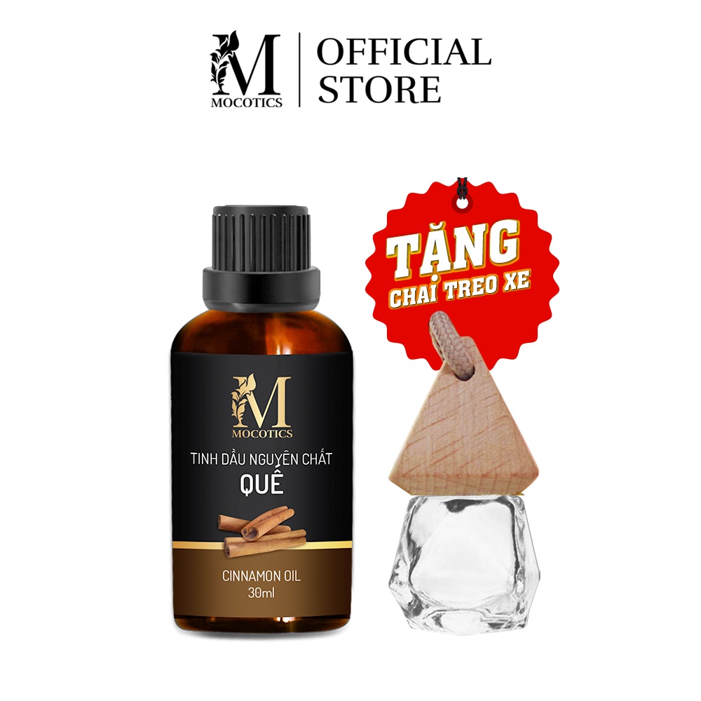 Tinh Dầu Vỏ Quế Mocotics Chai 30ML | 100% Thiên Nhiên Nguyên Chất | Xông Thơm Phòng | Tặng lọ treo tinh dầu treo xe