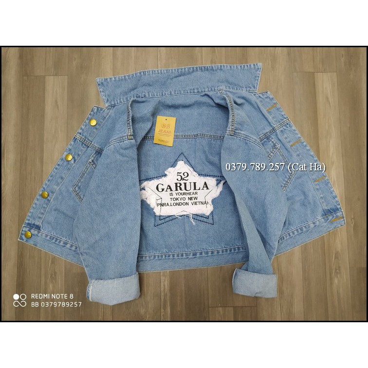 Áo khoác nữ chất jean cao cấp thời trang form dưới 58Kg Garula BB43