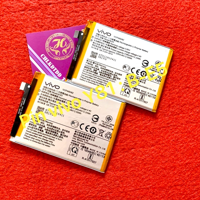 Pin Vivo Y81 kí hiệu trên pin B-E5