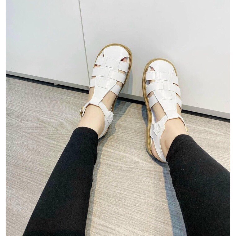 SANDAL RỌ MỚI 2 MÀU ĐEN TRẮNG PHONG CÁCH CỔ ĐIỂN CỰC XINH MÃ K6