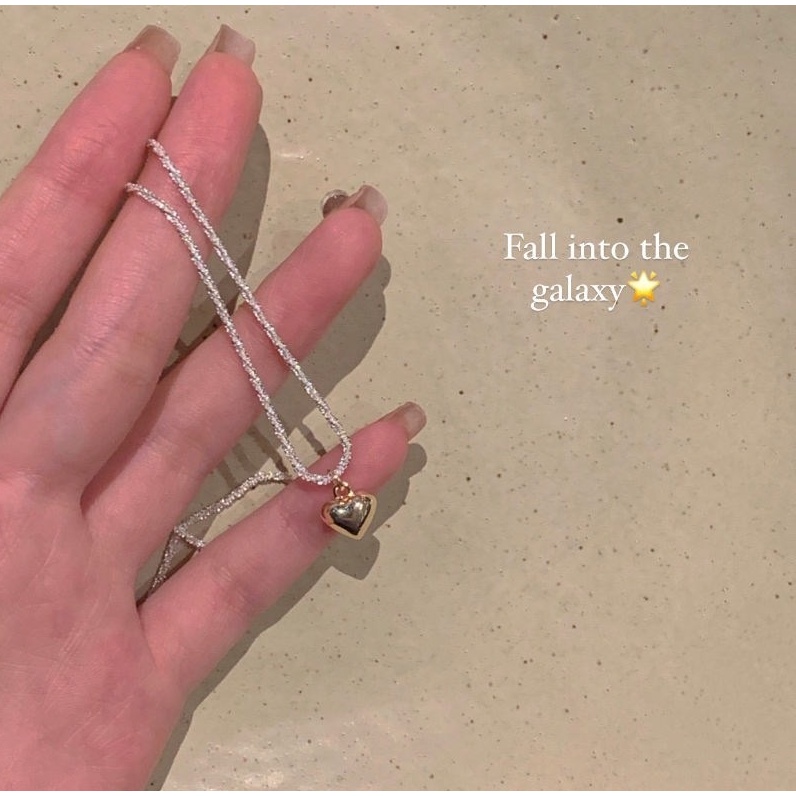 IF ME Vòng cổ choker   mặt trái tim lấp lánh dễ thương cho nữ