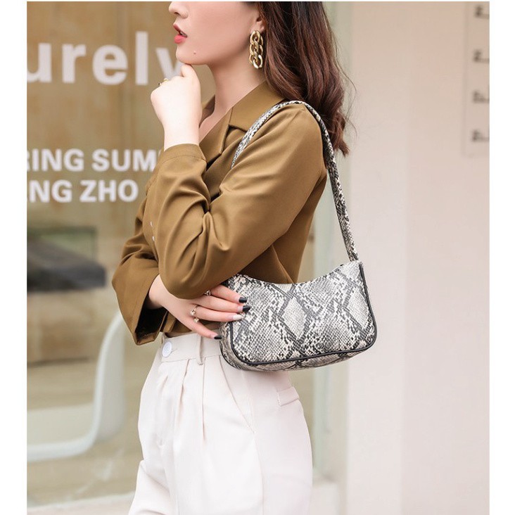 Túi kẹp nách vân da trăn quai tròn thời trang thanh lịch KN06 túi đeo vai TX Quảng Châu cao cấp | BigBuy360 - bigbuy360.vn
